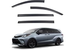 YLSCOO Window Visors Rain Guards Compatible with 2021-2025 Toyota Sienna, Out-Channel Side Window Wind Deflectors Vent Shades Accessories, Dark Smoke 4 Pcs, 2022 2023 2024