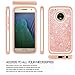 LeYi for Moto G5 Plus Glitter Case, Moto X 2017 / Moto 5G Plus Case with HD Screen Protector, Girls Women Hybrid TPU Hard PC Dual Layer Case for Moto G Plus (5th Generation) Rose Gold