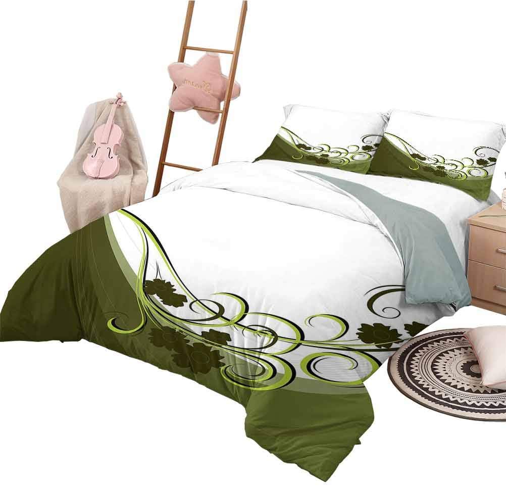 Olive Green Bedding 3Piece California King Bed Sheets Set