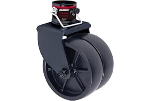 NBJINGYI 6" 2000lbs Dual Trailer Swirl Jack Caster Wheel with Pin fits Any Jack Better Soft Ground Roll Black