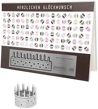 Birthday Card With A Small Gift Stainless Steel And Standing Small Birthday Gift Happy Birthday Greeting Card For Birthday Amazon De Burobedarf Schreibwaren