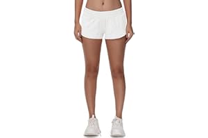 MCEDAR Women's Running Shorts Low Waisted 2.5"，Lightweight Active Workout Quick Dry Gym Athletic Sports Shorts Zip Pocket