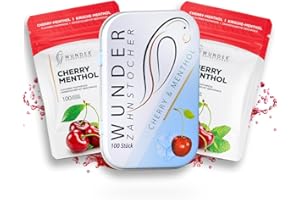 PERFEKTO24 Wonder Toothpicks - Flavored Toothpicks (3-Pack) - Chewing Gum Plastic-Free - Stop Nail Biting - Fresh Breath with Flavoured toothpicks - Teeth Cleaning to go - Sugar-Free, Vegan