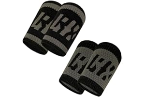 LYFT-RX Wrist Sweatbands, Slim Fit Design for Weightlifting, Gym, Workout, Cross Training, Weight Lift, Sports, 4.5 inch Sweat Wicking Wrist Bands, Men & Women, 4PACK (2 Pairs/2 Colors)