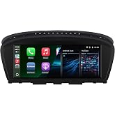 Car Stereo for BMW 3/5 Series CIC System Touchscreen with Wireless CarPlay Android Auto Car Radio Receiver Multimedia iDrive System Retained Retrofit for E60/E61/E90/E91/E92/E93 (2008-2013)