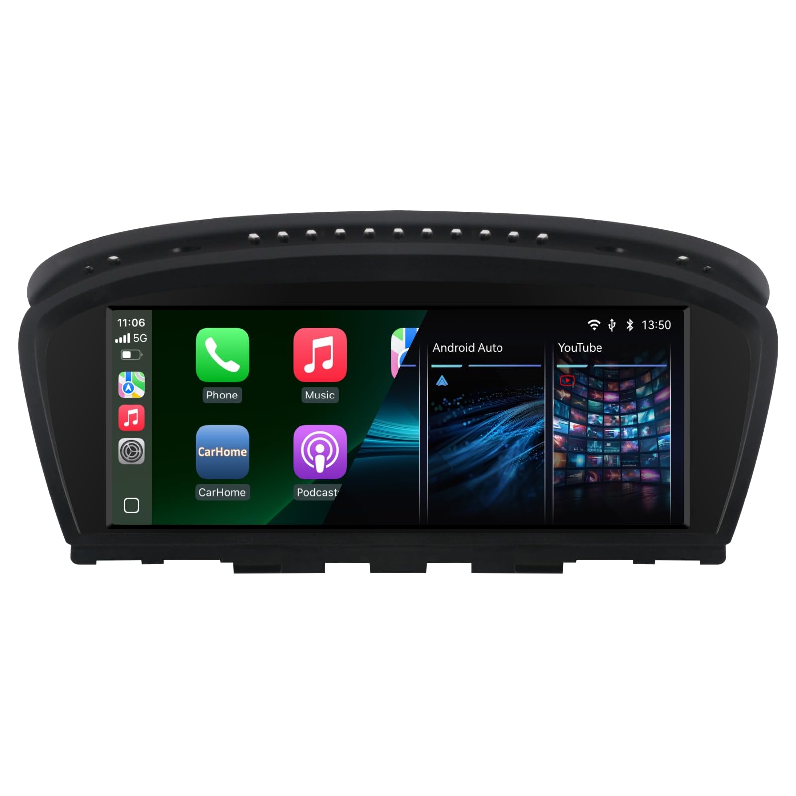 Photo 1 of Car Stereo for BMW 3/5 Series CIC System Touchscreen with Wireless CarPlay Android Auto Car Radio Receiver Multimedia iDrive System Retained Retrofit for E60/E61/E90/E91/E92/E93 (2008-2013)