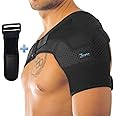 Shoulder Brace for Women and Men - Support for Torn Rotator Cuff, AC Joint Pain Relief and Dislocated Shoulder. Compression Sleeve, Arm Immobilizer Wrap, Stability Strap + Free Extension, Left-Right