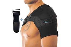 ZEEGLER ORTHOSIS Shoulder Brace for Women and Men - Support for Torn Rotator Cuff, AC Joint Pain Relief and Dislocated Shoulder. Compression Sleeve, Arm Immobilizer Wrap, Stability Strap + Free Extension, Left-Right