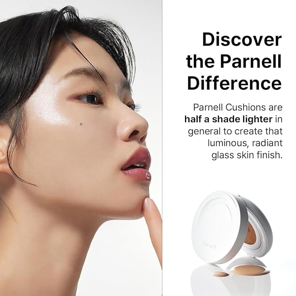 PARNELL CICAMANU SERUM CUSHION – MOISTURIZING FOUNDATION FOR SOOTHING, COVERAGE, GLASS SKIN AND LIGHTWEIGHT FOR SENSITIVE AND DRY SKIN PEARL SKIN (0.52 FL OZ) (43N)