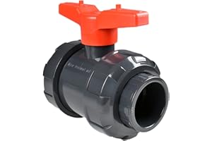 AIPOR True Union Ball Valve 3" with Full Port (1-Pack), Rated at 230 PSI, UPVC Full Flow Ball Valve - U.S. ASTM EPDM O-Rings and Reversible PTFE Seats, 3 inch Socket (3")