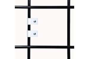 STORE FIXTURES DIRECT White Gridwall Mount Brackets, Economical Grid Panel Flush Mounting Clips - 50 Pack
