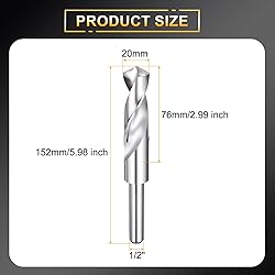 HARFINGTON 20mm Drill Bit 1/2" Reduced Shank Round