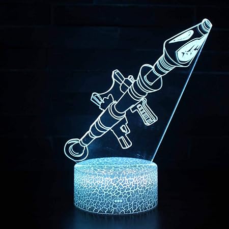 Militärwaffe LED Nachtlicht 3D Illusion Lampe Kinder Nachtlampe