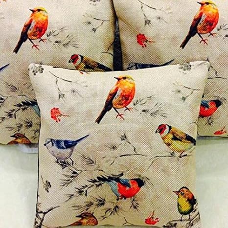 Buy Kaizen Decor Polyester Jute Fabric Painterly Print Cushion