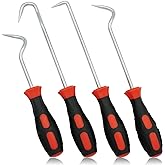 VASTOOLS Hose Removal Hook Pick Set Pack of 4, 10" Hook, 8" Remover, Hose Puller Tool for Radiator Hoses