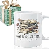 Puouoonyi Book Mug Gift for Book Lover, Librarian Mug for Women, Gifts For Book Lover On Birthday, Gifts for Readers, Bookish Gift, Bookworm Cup