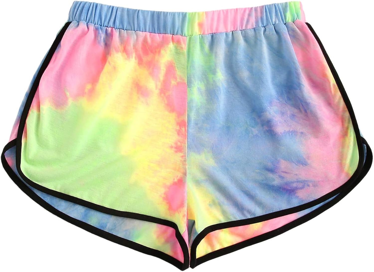 self tie waist frill trim shorts