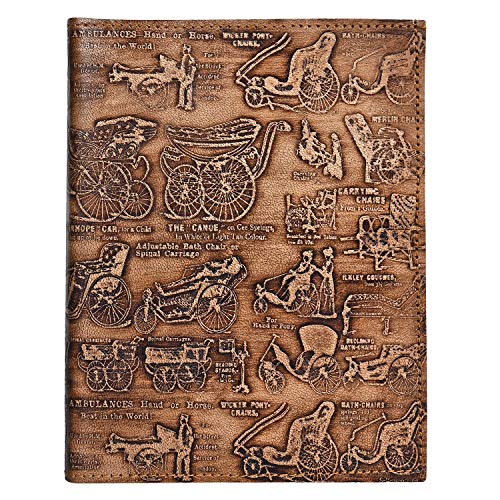 Rustic Town Refillable Handmade Vintage Antique Looking Genuine Leather Journal Diary Notebook for Men Women Gift for Him Her (Antique Brown)