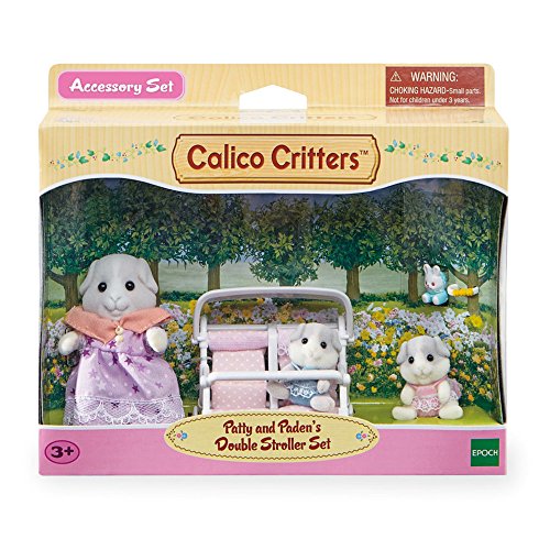 Calico Critters Patty & Paden's Double Stroller Set