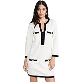English Factory Women's White and Black Mini Knit Dress