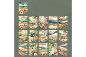 Cartoon Fairy Tale Town Decorative Paper Sheets for Journal Background Scrapbooking Collage Decorative Craft Paper 30 Pack