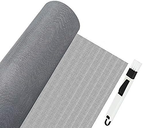 Klyngtsk Moskitiera Okienna Przeciw Owadom 1 2 X 2 5 M Tkanina Z Wlokna Szklanego Moskitiera Ze Szczotka Do Czyszczenia Okien Przeciw Komarom Pajakom Muchom Ptakom Amazon Pl Home Improvement