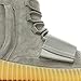 Mens Boost High-Top Glow Grey/Black/Brown Suede Fashion Sneakers