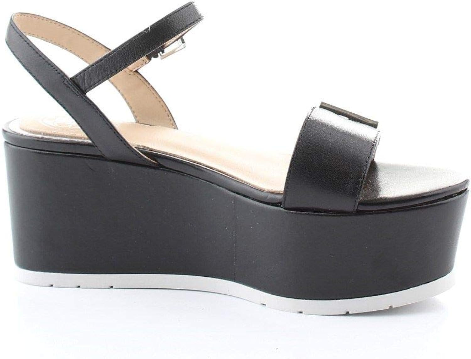 Amazon.com | GUESS Luxury Fashion Woman FL6TK2LEA04BLACK Black Leather Wedges | Spring Summer 20 