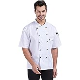 Nanxson Unisex Men' Chef Jacket Summer Short Sleeve Breathable Apparel Work wear Uniform CFM0048