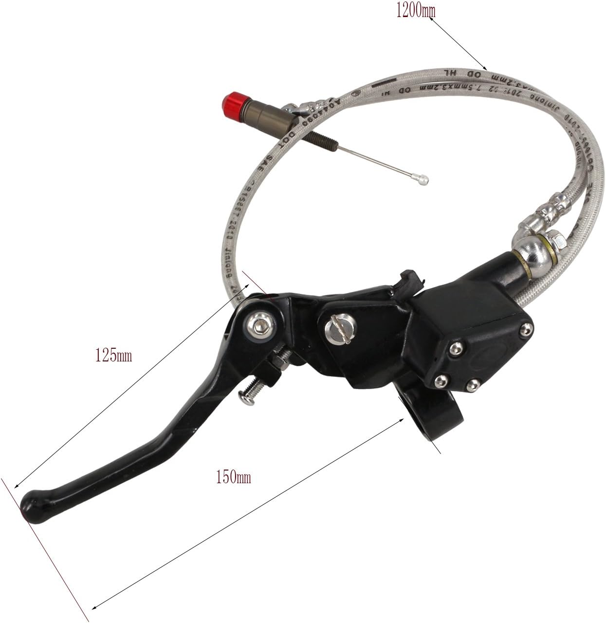 Hydraulic clutch lever master cylinder 1200mm offroad Motorcycle Dirt bike Pit Bike ATV 125cc-250cc Vertical Engine black