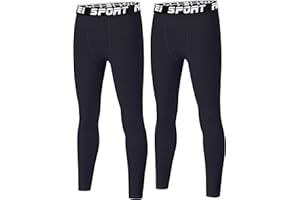 MIVEI Youth Boys One Leg Compression Pants Basketball Leg Sleeve Girls Single Tights Kids 3/4 Leggings Sports Base Layer