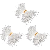 720 Pcs Flower Stamens, Stamens for Flower Making Double Heads Artificial Flowers Stamen White Hand-Made Matt Floral Stamen for Crafts DIY Wedding Party Home Scrapbook Decoration