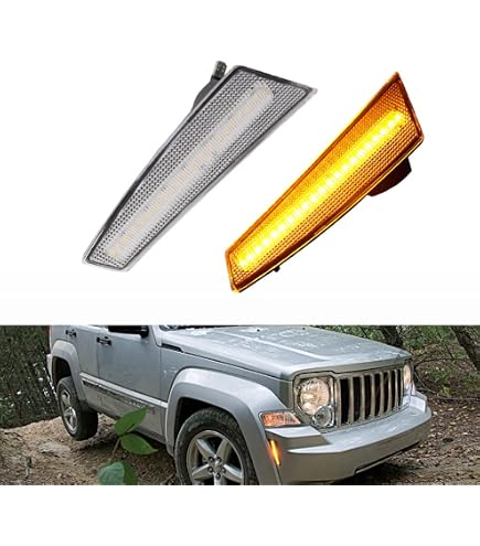 Driver Side Amber Turn Signal Light For Jeep Liberty Renegade/Limited/Sport (2005-2007) | With Bulb