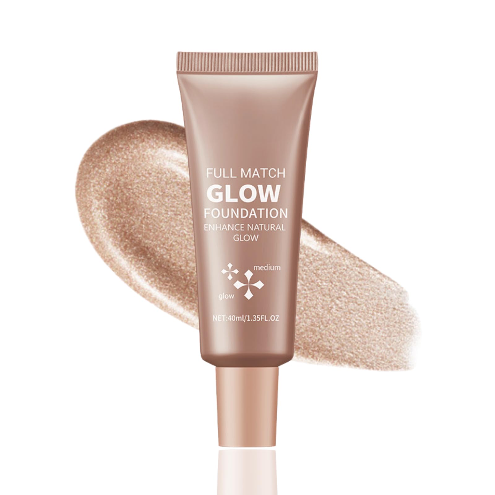 Natural Glow Illuminator Glotion, True Match Bronzing Drops Highlighter for Radiant, Hydrating Moisturizing (#3 Medium, One Size)