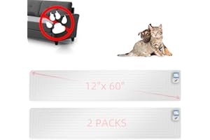 ECOCONUT Scat Shock Mats for Dogs 2 Packs, Indoor 60"x12" Pet Shock Mat for Dogs and Cats, Electronic Training Mat Keep Pets Off Furniture, Safe Dog Repellent Mat with 3 Training Modes, Sofa Couch Protector