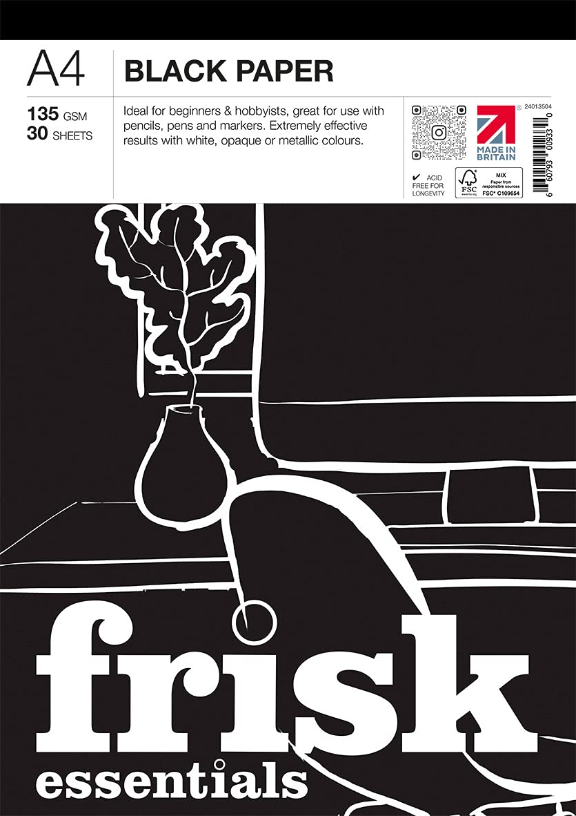 Frisk Essentials Black Paper Pad A4