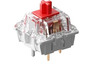 Keychron Super Switch - 110PCS Red Linear Mechanical Keyboard Switches, Factory Pre-Lubed, 45gf Actuation, Double-Stage Spring, 5-Pin Hot-Swappable, SMD LED Compatible for Gaming & Office