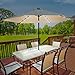 Sorbus LED Outdoor Umbrella, 10 ft Patio Umbrella LED Solar Power, with Tilt Adjustment and Crank Lift System, Perfect for Backyard, Patio, Deck, Poolside, and More (Solar LED - Beige)