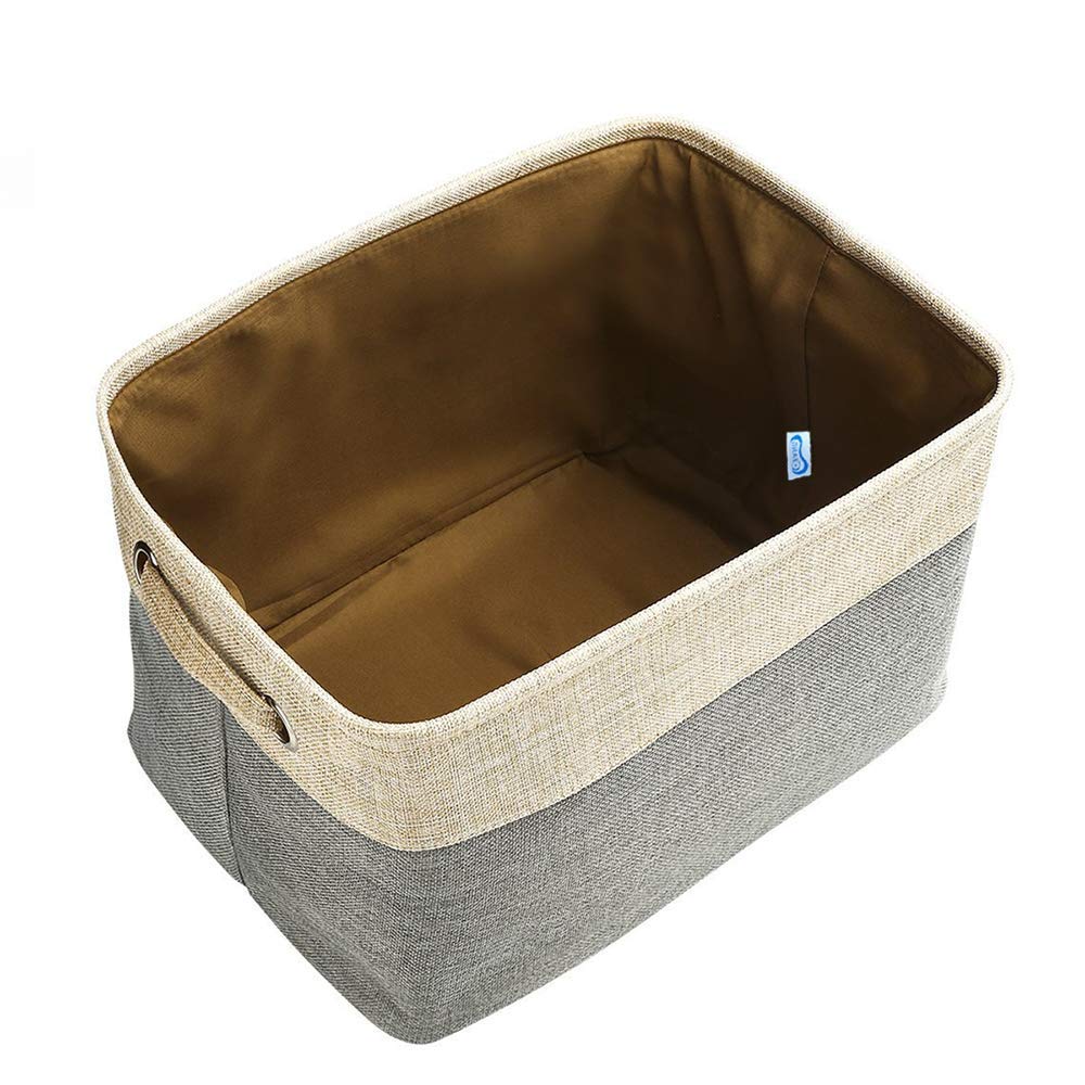 Aufbewahrungsbox LagerungsKorb Schrankwürfel für Unterwäsche Spielzeug Aufbewahrungskörbe mit Griffen, Baumwolle & Leinen