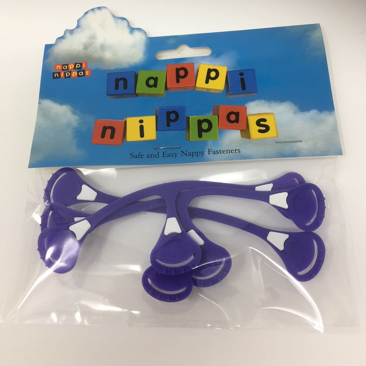 Nappi Nippas Nappy Fastener 3 Pack - Choose your colour - Purple