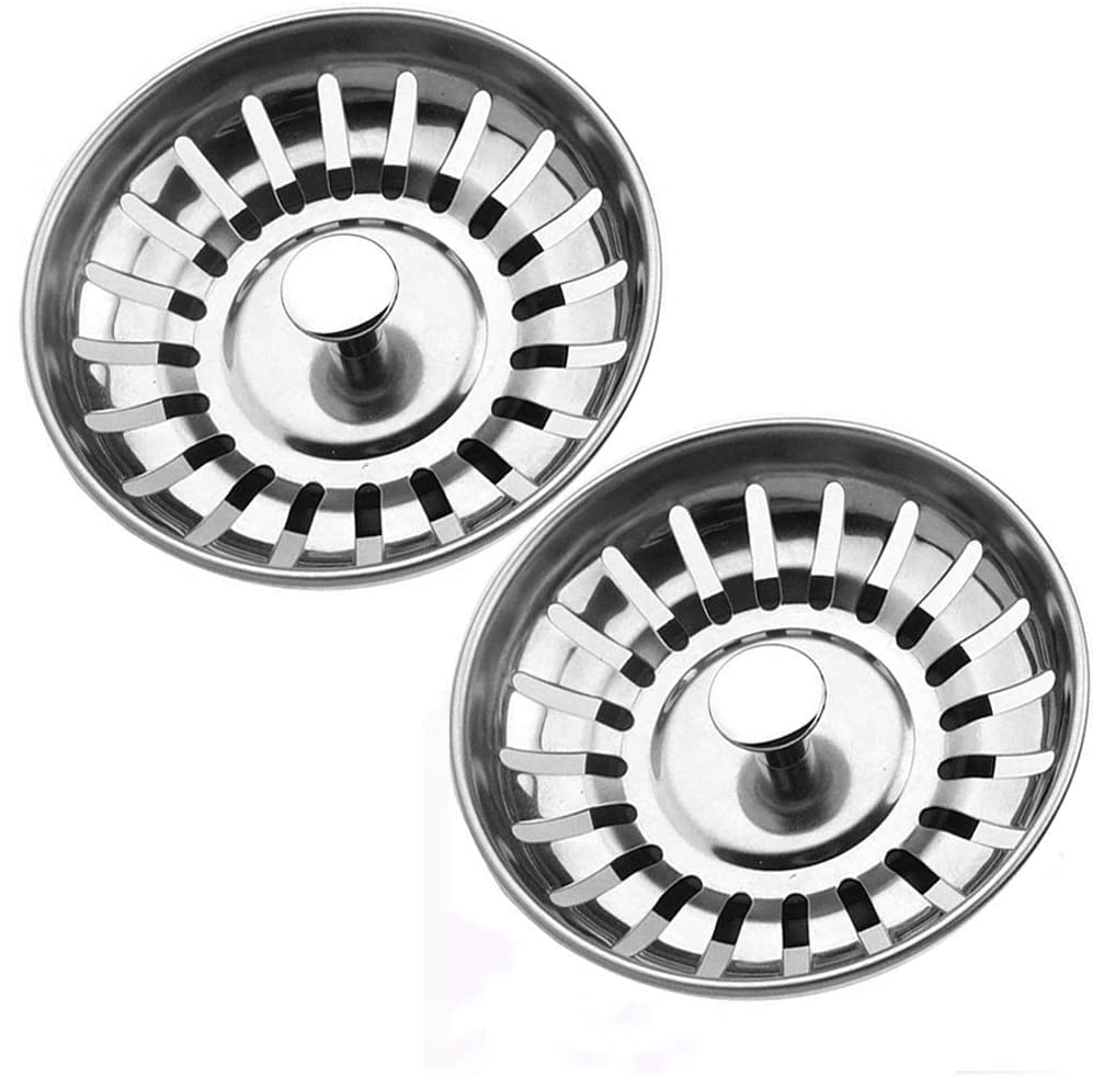 Tomario Kitchen Sink Strainer Plug Stainless Steel Thicken Hole Diameter 78mm for Kitchen Sink (2, 78MM)