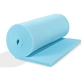 HOMBYS Upholstery Foam Memory, 1/2" Height 72" L x 24" W High Density Foam Padding Couch Cushion Support,Cut to Size Foam Fur