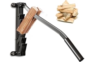TUSAUW Wall Mounted Kindling Splitter Wall Mounted Log Splitter for Camping Household, Portable Heavy Duty Wall Wood Splitter for Outdoor Indoor Manual Kindling Maker Black