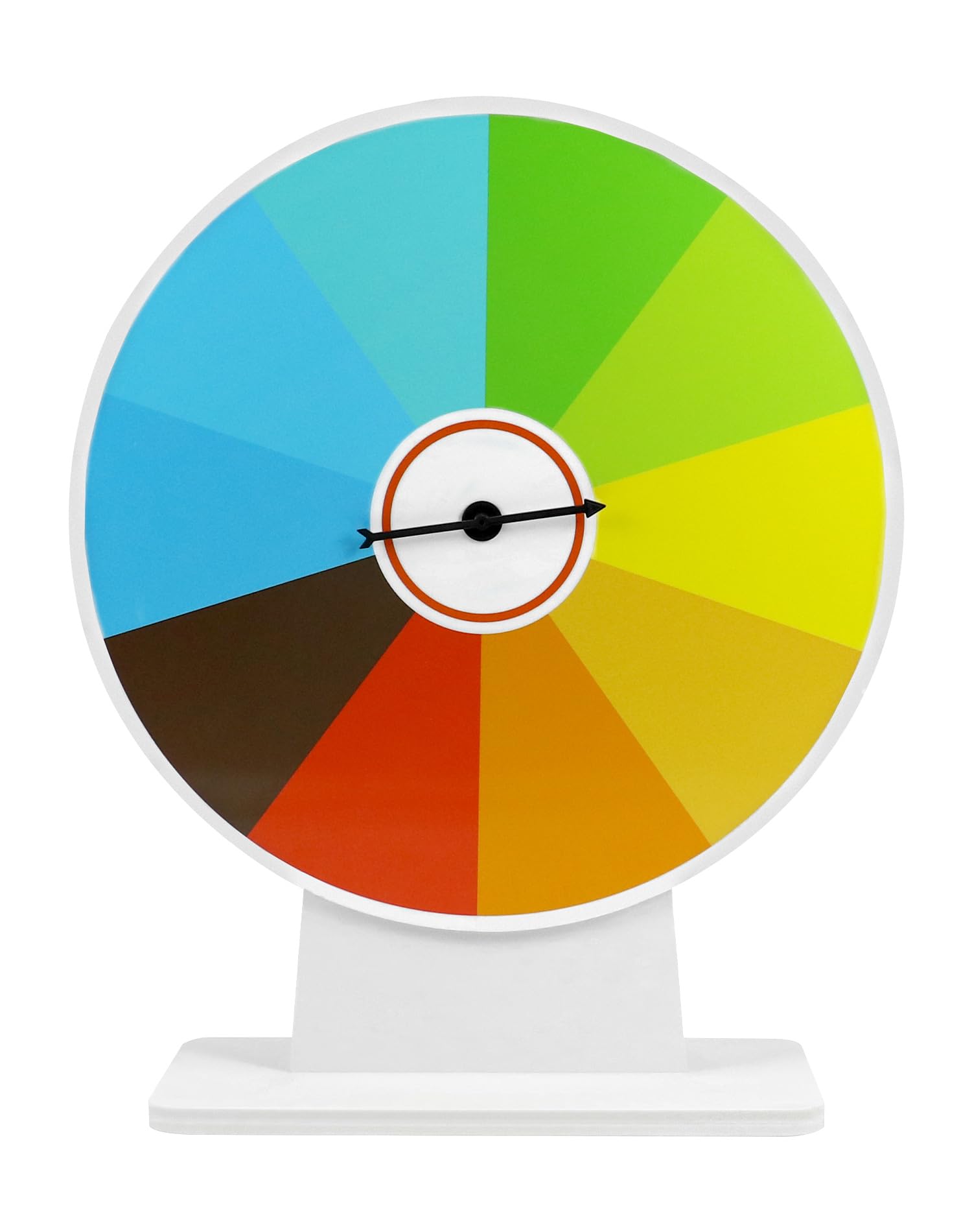 QWORK® 20 Inch Colour Prize Wheel, Roulette Wheel, Dry-Erase Wheel of Fortune for Party Pub Games and Sales Promotion (10 Sections)