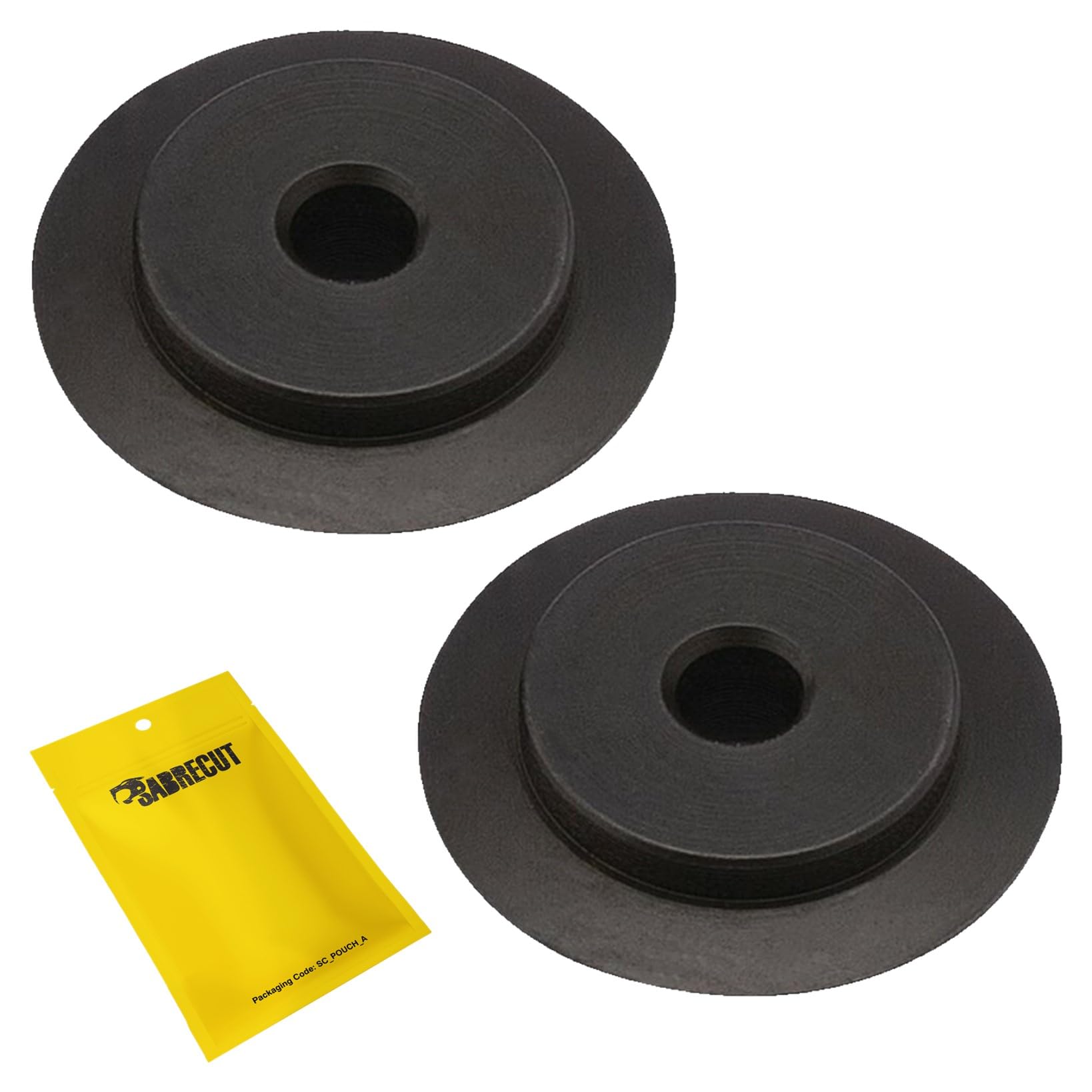 2 x SabreCut APSCWC01_2 Replacement Cutting Wheels for Automatic Pipe Cutters Compatible with APSC15 and APSC22 - Longlife SKS-3 High Chrome Tool Steel Blades for Smooth Accurate Cuts