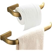 Lot De 2 Crochets Muraux En Bronze Carrés FORBATH - Style Rétro, Acier Inoxydable, Pour Serviettes Ou Peignoirs