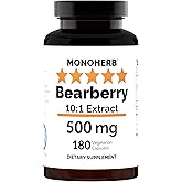 MONOHERB Bearberry Extract 500 mg - 180 Capsules