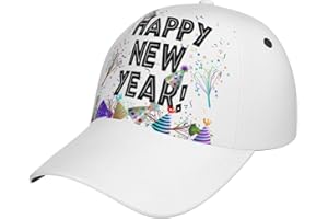 ASYG Happy New Year Baseball Cap Christmas Trucker Hat for Men Women Adjustable Outdoor Happy New Year Snapback Hat