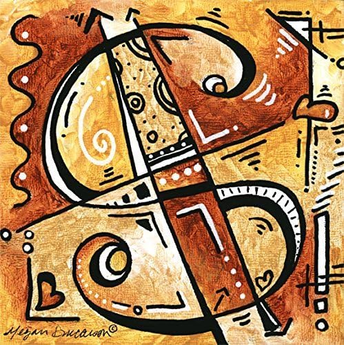 MADART"BE PROSPEROUS" Original Mini PoP Painting ~ Dollar Sign Money PoP Art