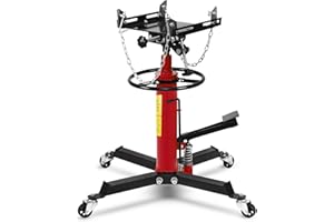 Iglobalbuy Transmission Jack High Lift 1322lbs, Dual Stage Telescoping Hydraulic Transmission Jack Adjustable Height, Telescopic Trans Jacks Lift Hoist w/Foot Pedal, 34" ~ 68" Lifting Range 0.6T